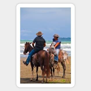 Costa Rica. Cahuita. Cowboys. Sticker